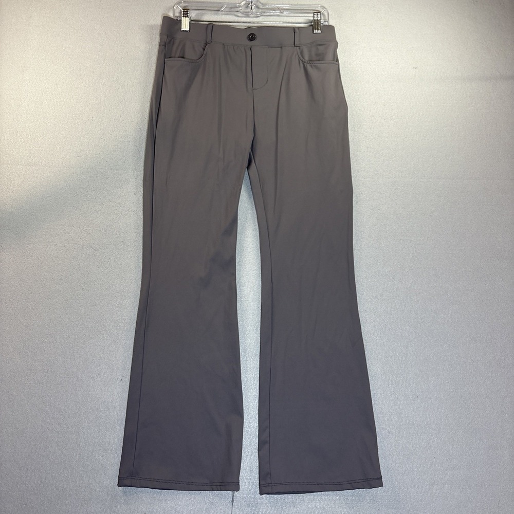 Live Your Greatness Pants Womens Large Gray Stretchy Pull On Dress Nylon Blend‎